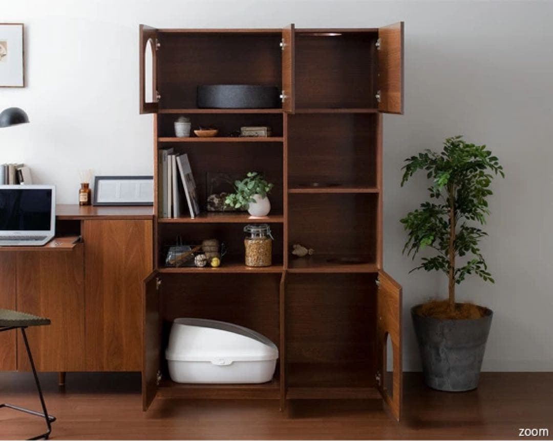 多機能木製キャットタワー