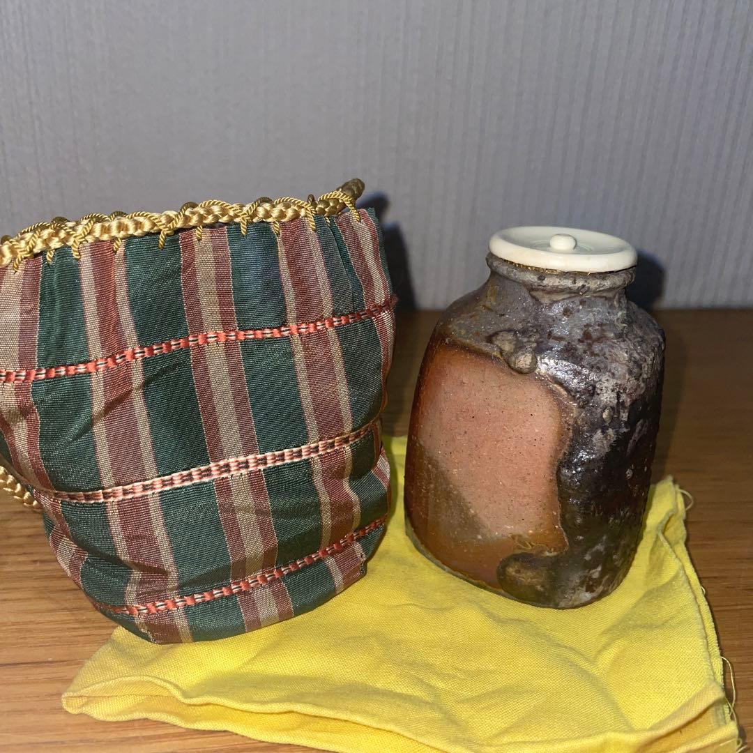 茶入☆備前焼☆信☆柴岡信義☆茶道具☆希少
