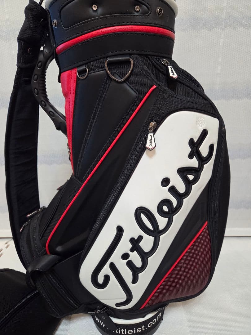 Titleist キャディバッグ 黒/赤/白