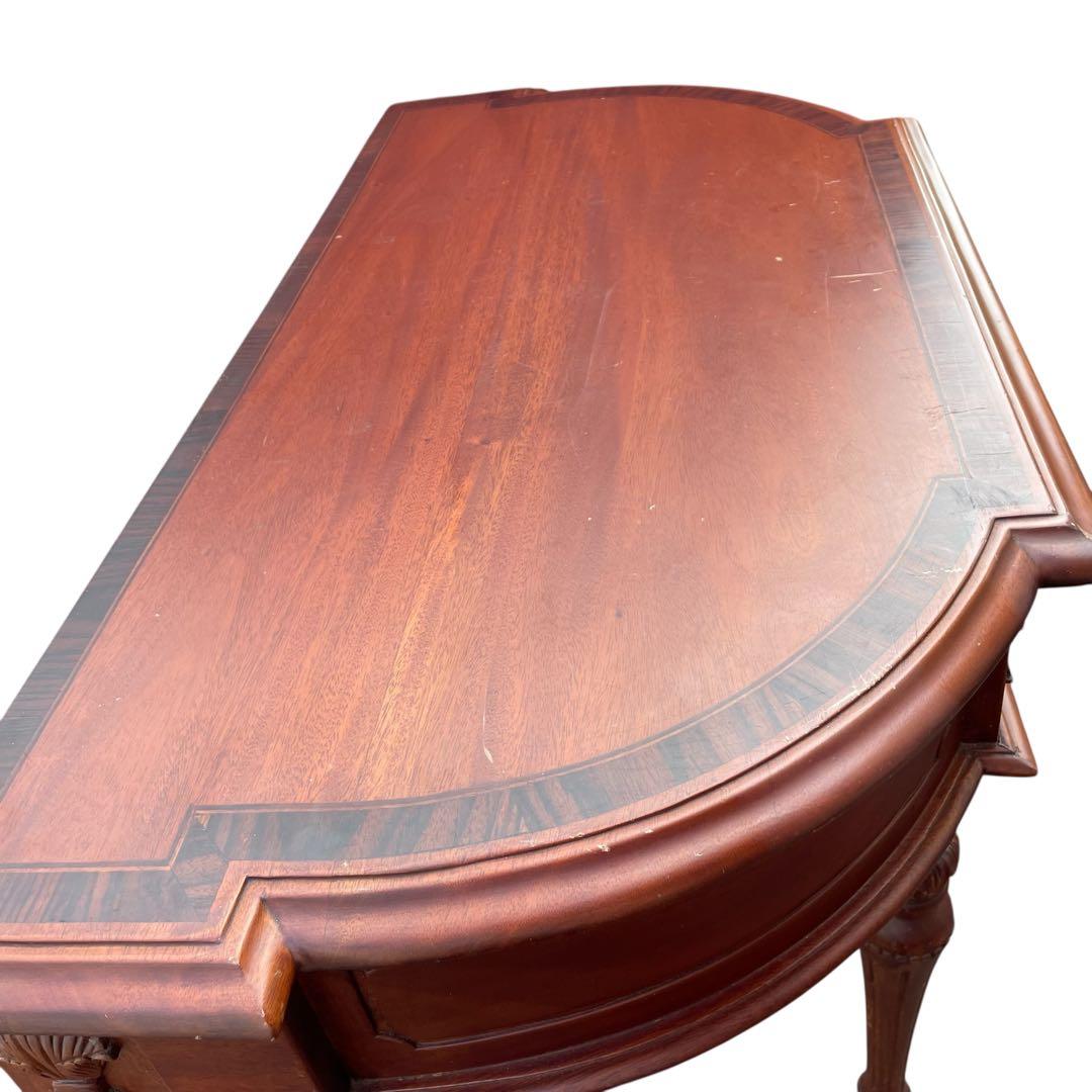 英国アンティーク コンソールテーブル　飾り台　花台　電話台 引き出し付き