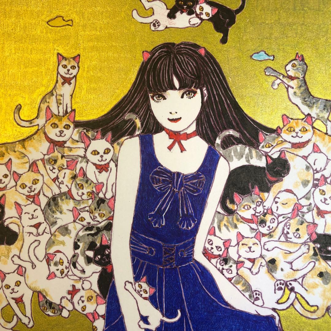 CAT WING 猫ノ翼【肉筆絵画】