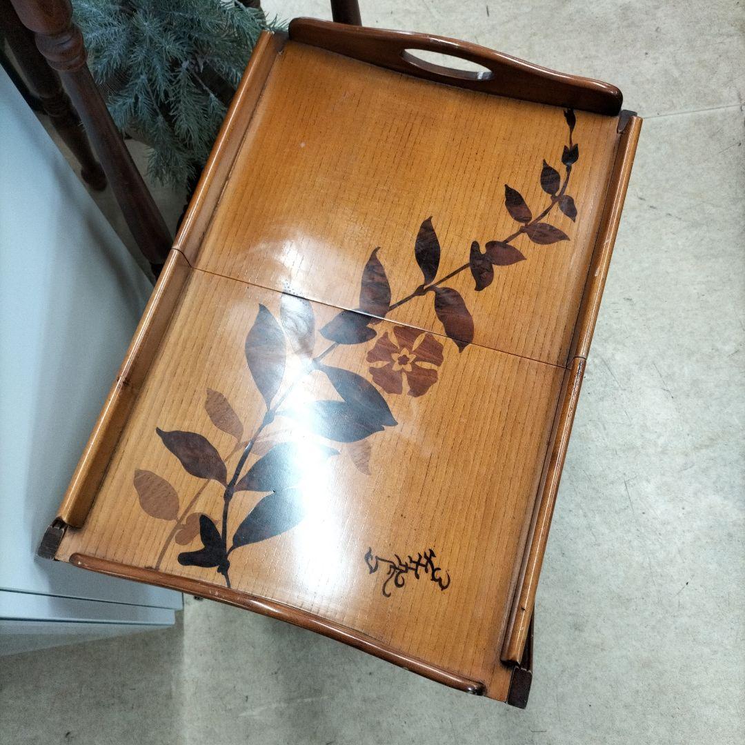 Medea ITALY　大塚家具　高級家具　トレイテーブル木製折りたたみテーブル