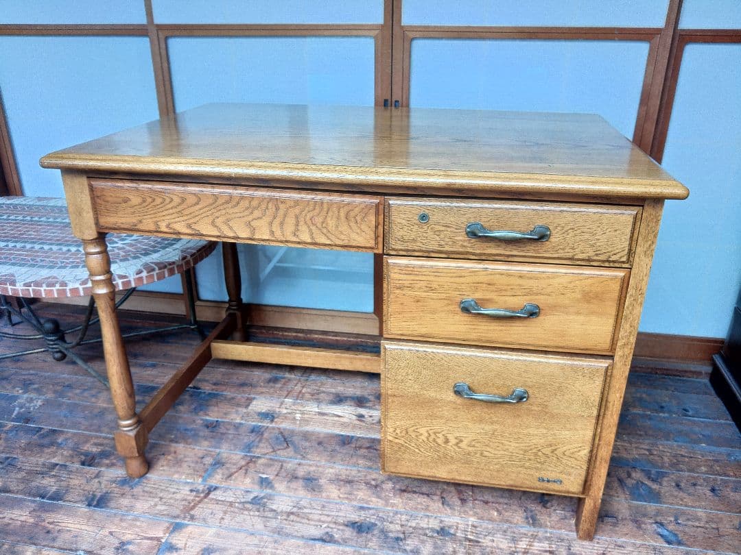 希少　浜本工芸　文机　デスク　テーブル　学習机　アンティーク