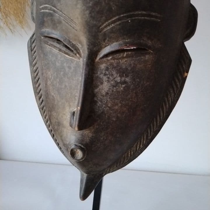 アフリカ　マリ共和国　仮面　お面　台座付き　アンティーク