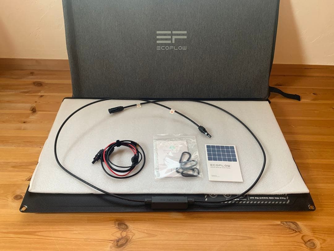 限定値下 エコフロー ポータブル太陽光発電パネル 220W キャンプ 車中泊