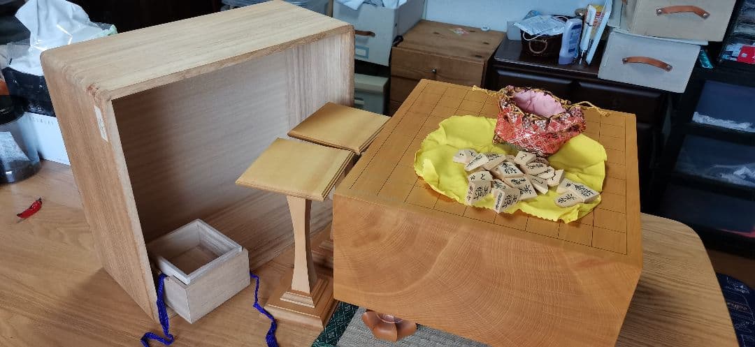 本榧脚付将棋盤　５寸６分