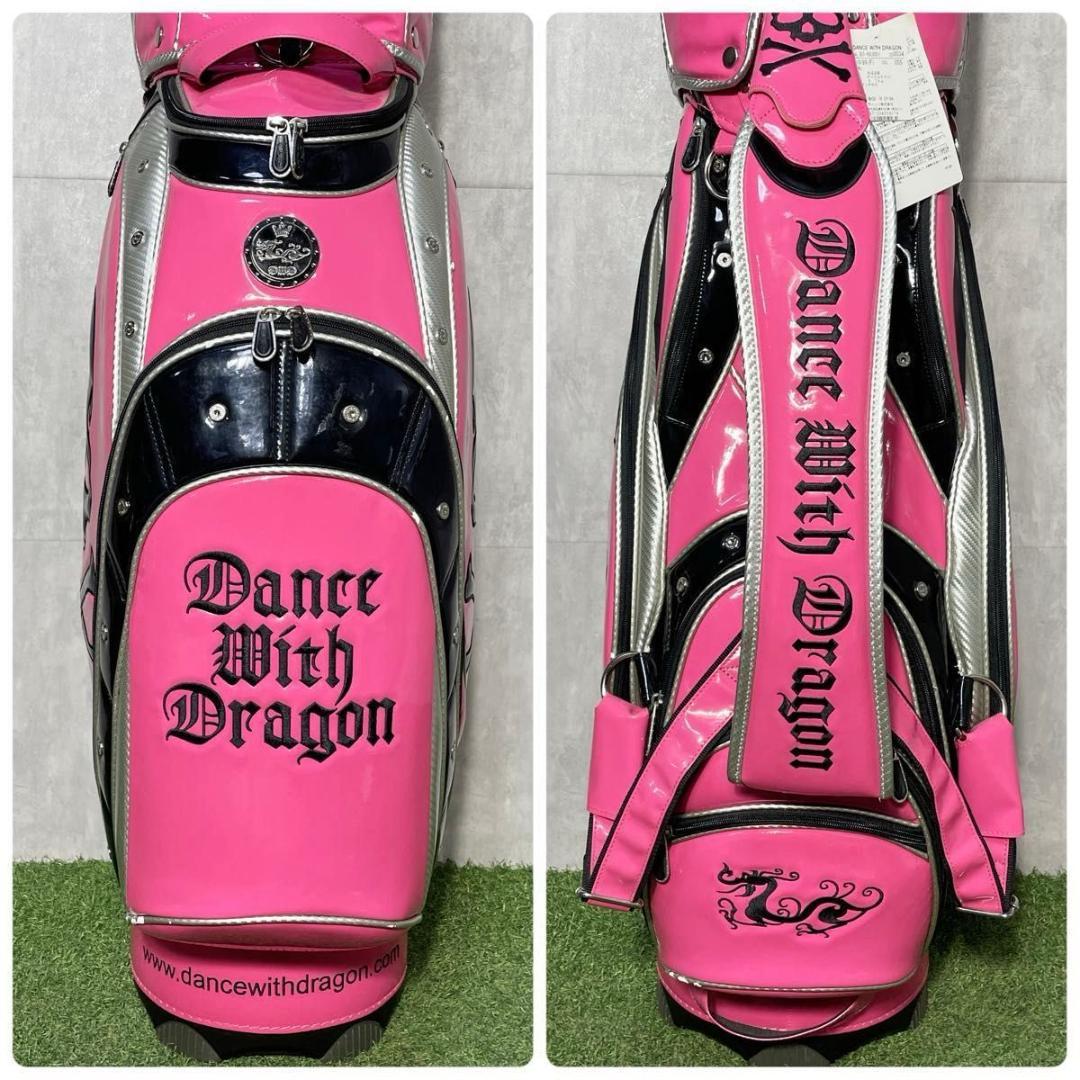 【未使用品】ダンスウィズドラゴン キャディバッグ ゴルフバッグ 3点式 スカル