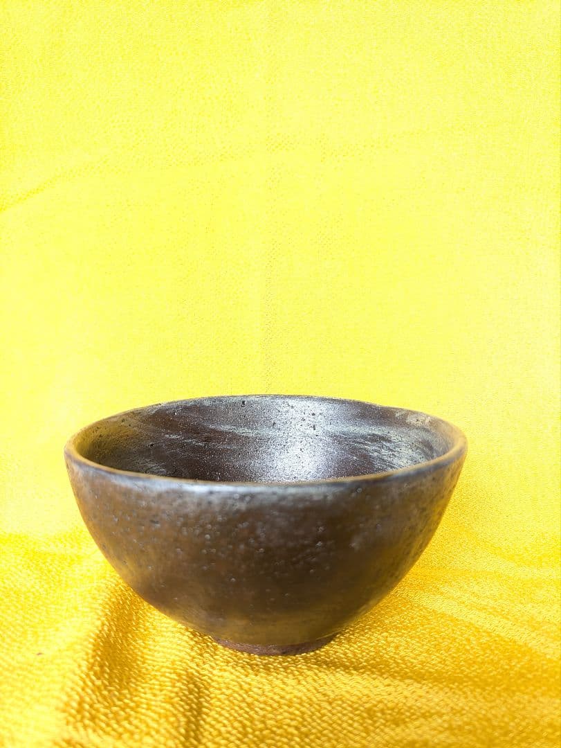 石彫茶碗、抹茶茶碗、石彫刻茶碗、安山岩茶碗、倉田辰彦作、日本製