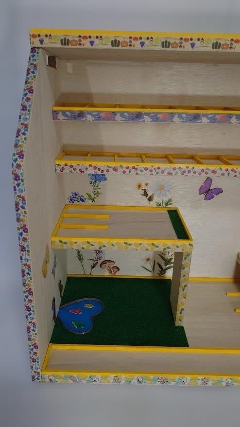 トミカ木製手作り駐車場（ビッグイエロ－）BY02