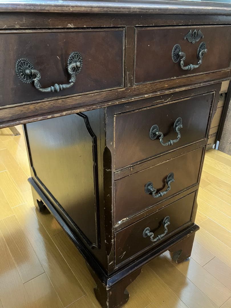 イギリス　アンティーク　机　ディスク　直接受け取りのみ