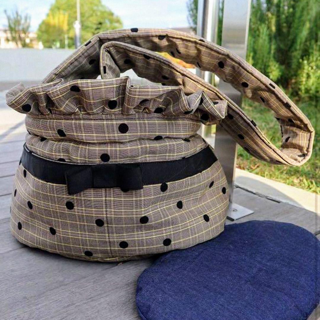 グレンチェックドットスリングM＋お揃いカフェマットの2点セット ボンボンコピーヌ