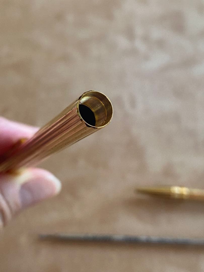 Cartier カルティエ トリニティ ツイスト式ボールペン インク黒ゴールド