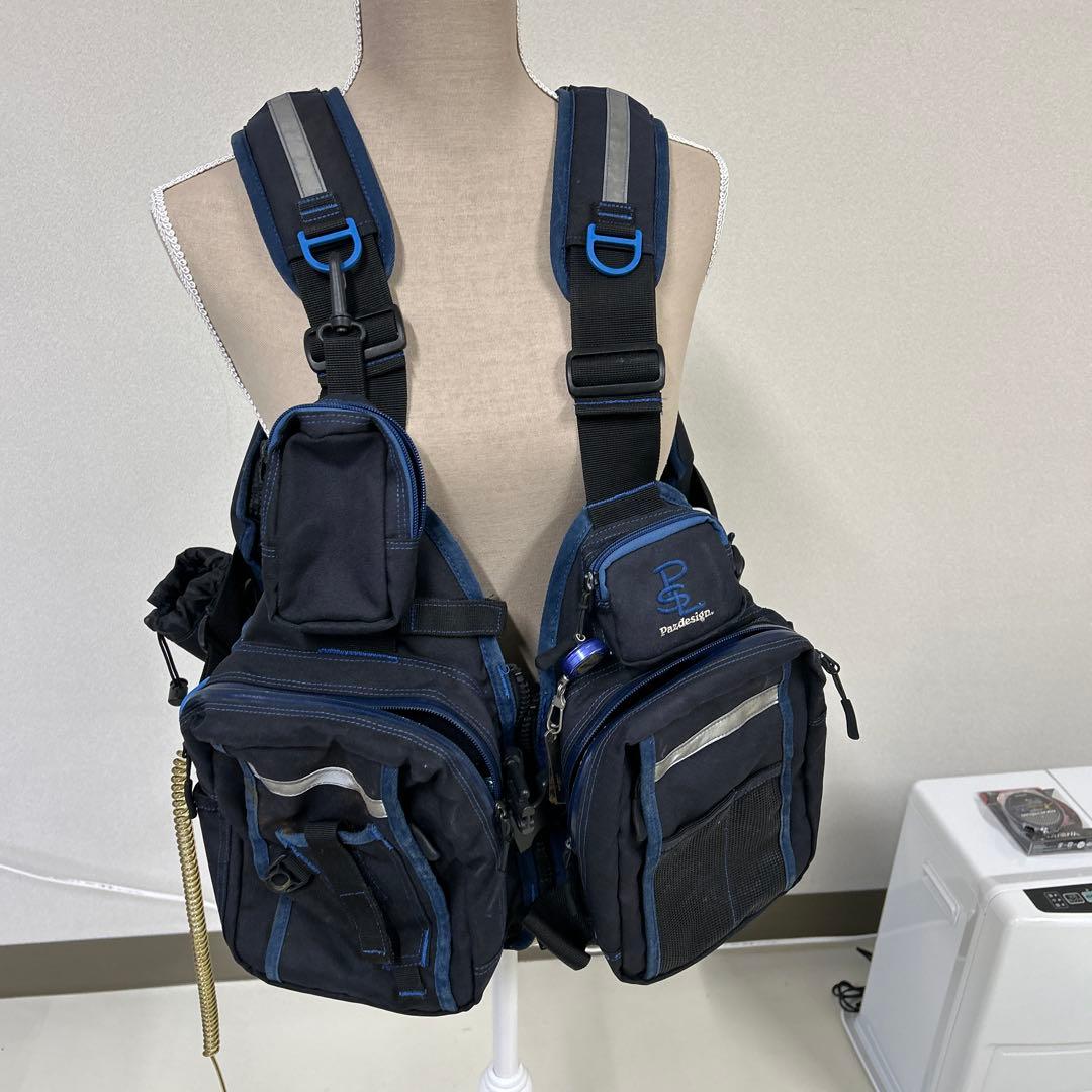 Pazdesign ブラック フィッシングベスト