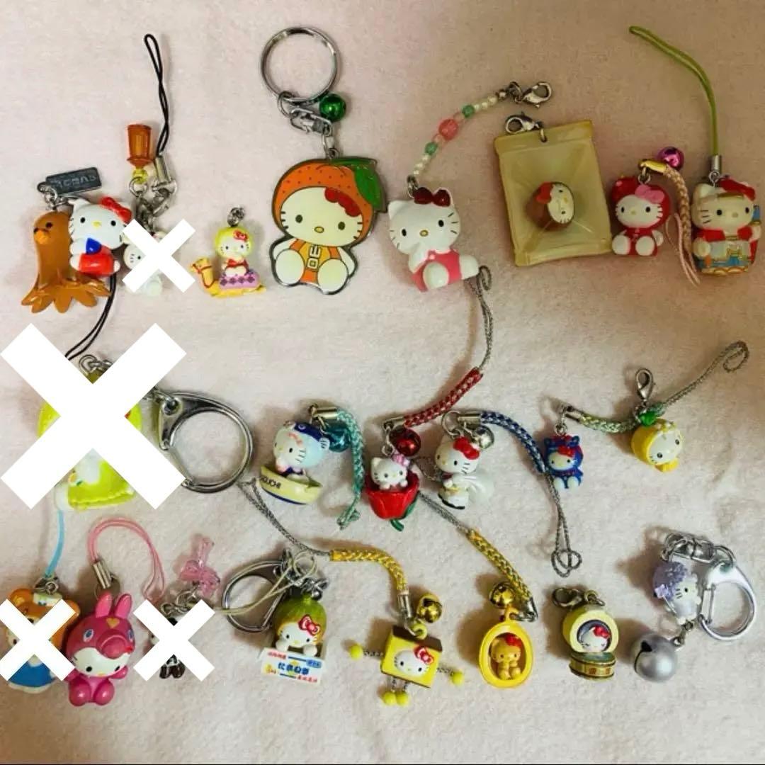 ご当地キティ ハローキティ 根付 ストラップ 等43点+傷汚れありジャンク品