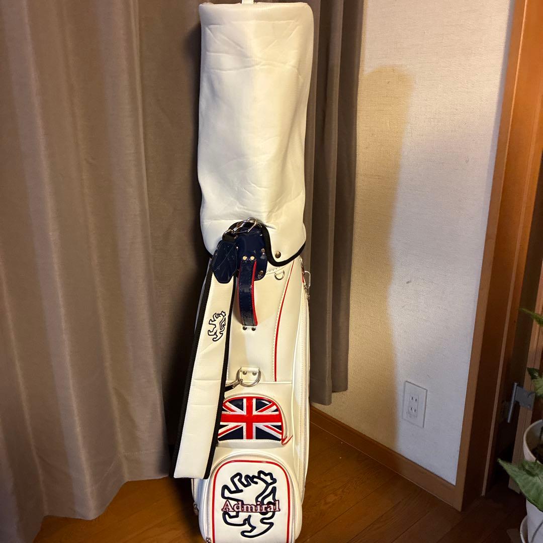 Admiral ゴルフバッグ ホワイト 6分割収納