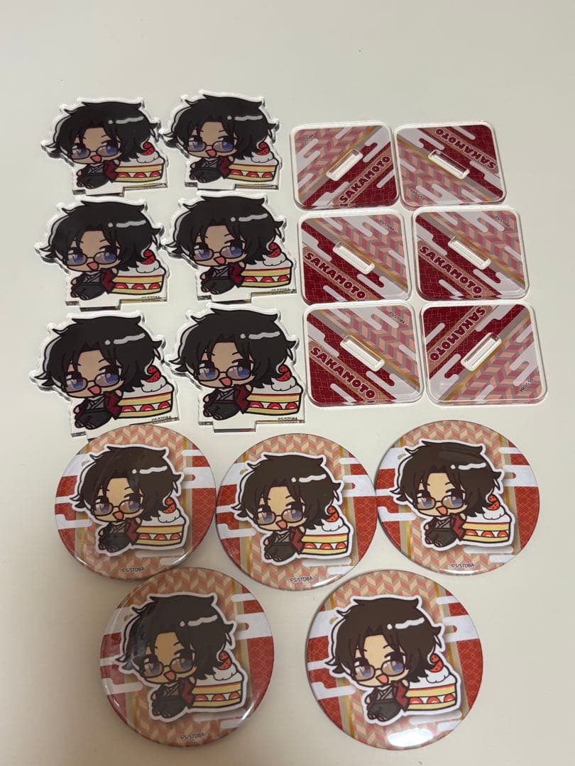 坂本辰馬 プリロール ケーキ アクスタ缶バッジ