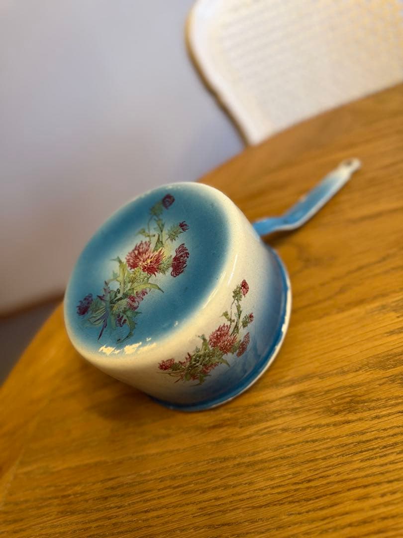 フランスアンティークホーローJapy社ウェディングセット片手鍋セット