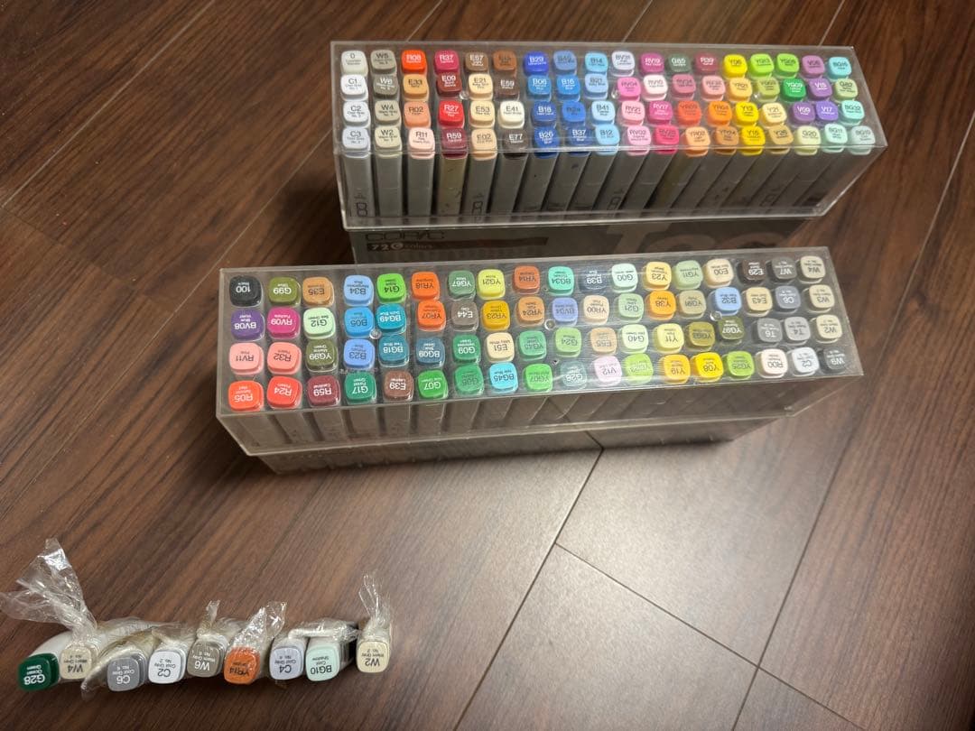 Copic 72色マーカーA,C ×2セット144本（マーカーインク9本付）
