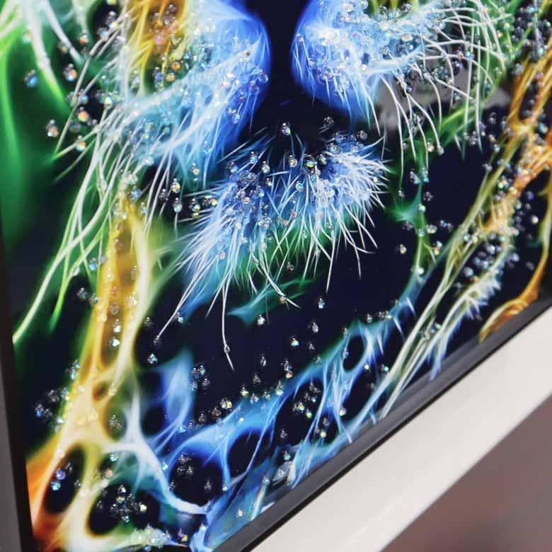 アートフレーム ヒョウ/豹 絵画 クリスタルピクチャー