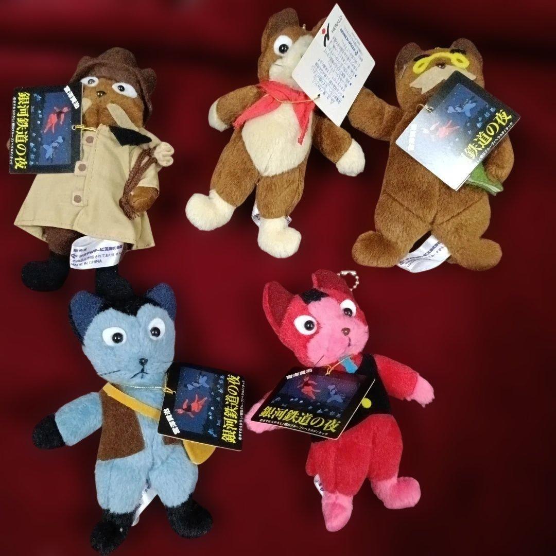 ★　5個セット　希少　銀河鉄道の夜　マスコット キーチェーン ますむらひろし