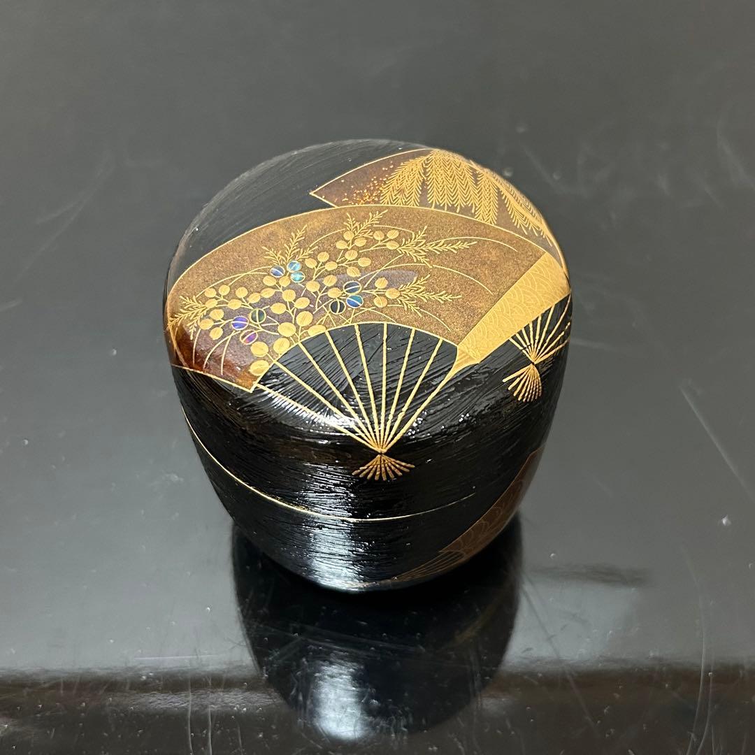 吉田華正　扇面流蒔絵大棗　茶道具懐石茶箱鵬雲斎坐忘斎淡々斎即中斎七事式水指棗茶碗