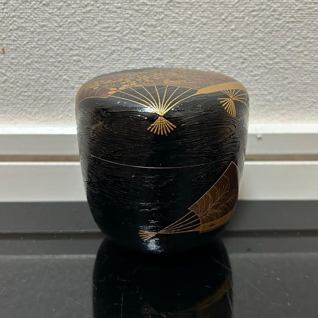 吉田華正　扇面流蒔絵大棗　茶道具懐石茶箱鵬雲斎坐忘斎淡々斎即中斎七事式水指棗茶碗