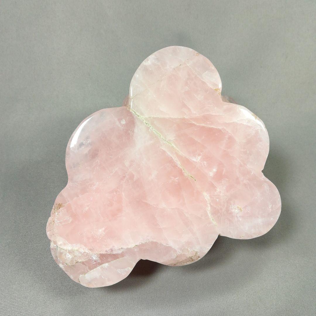 ローズクォーツ　銭蛙　置物　ピンク水晶　天然石　パワーストーン　縁起