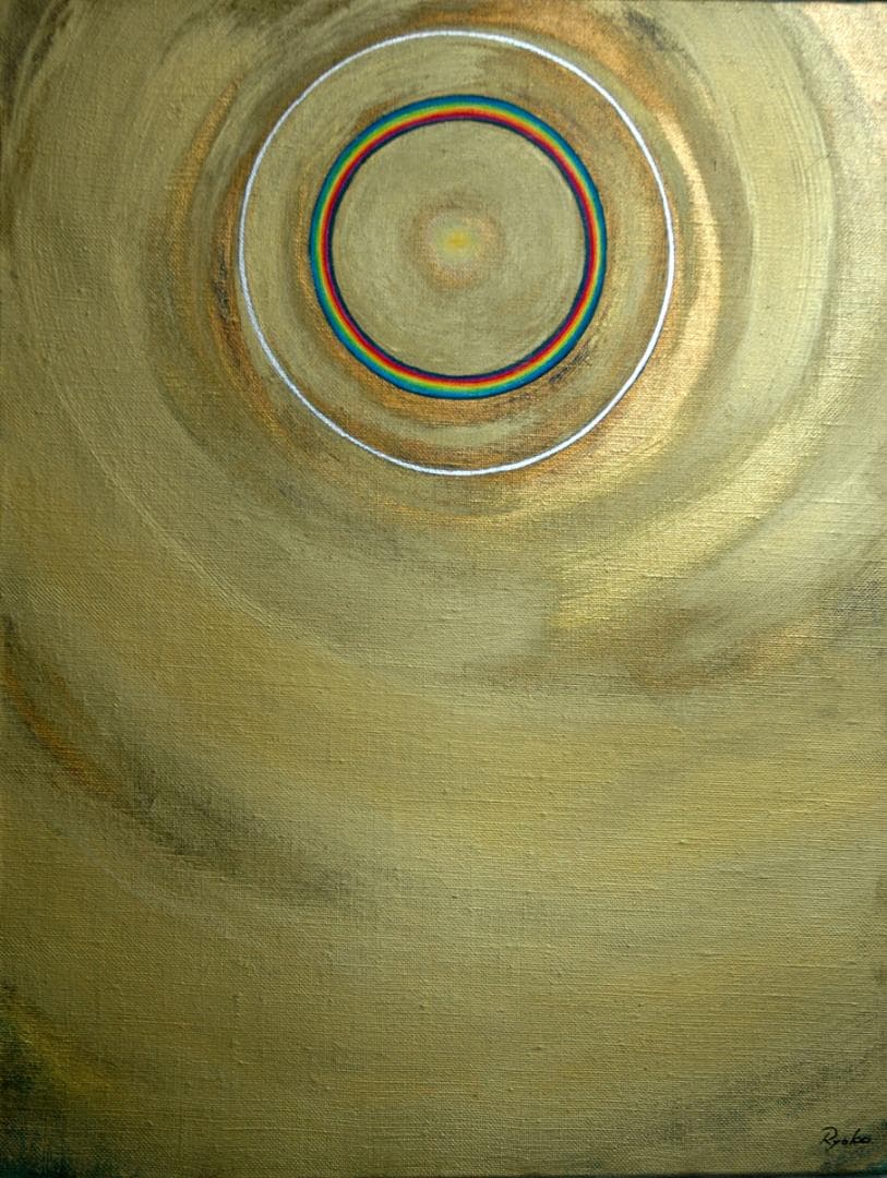 油絵 菅家令子 絵 絵画インテリア額付(黒) F6-G262023風景祈り希望跡