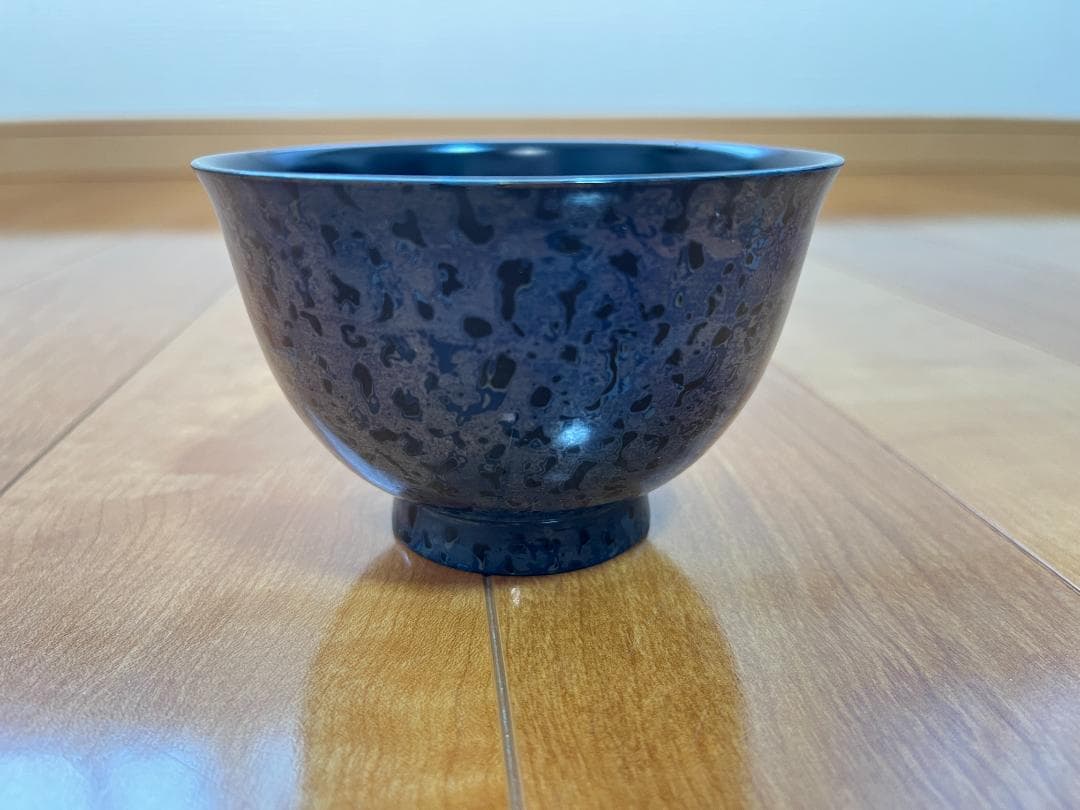 【希少・新品未使用】津軽塗 お椀 箱付き ロイヤルブルー 変わり塗り
