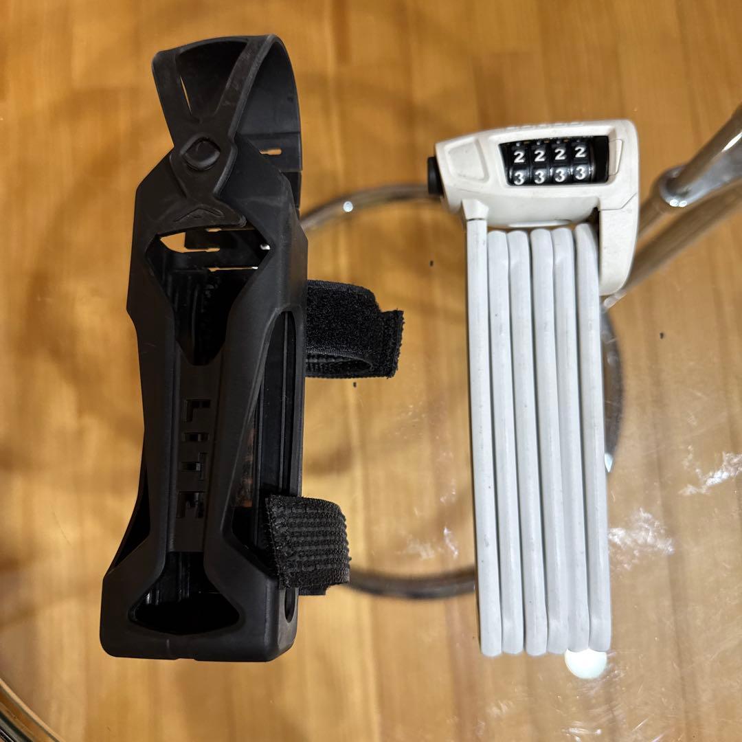 ABUS BORDO LITE 6050 アバス 自転車ロック 折りたたみ式　白