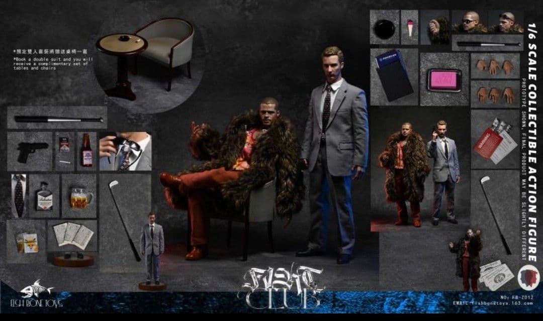 新品　1/6　ファイトクラブ　アクションフィギュア　２体セット