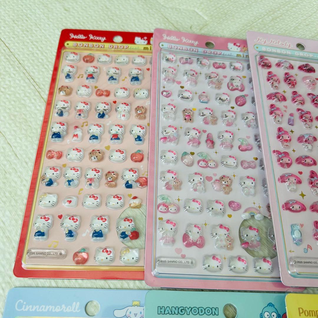 正規品‼️ サンリオ ボンボンドロップシールミニ 8種類 コンプリートセット