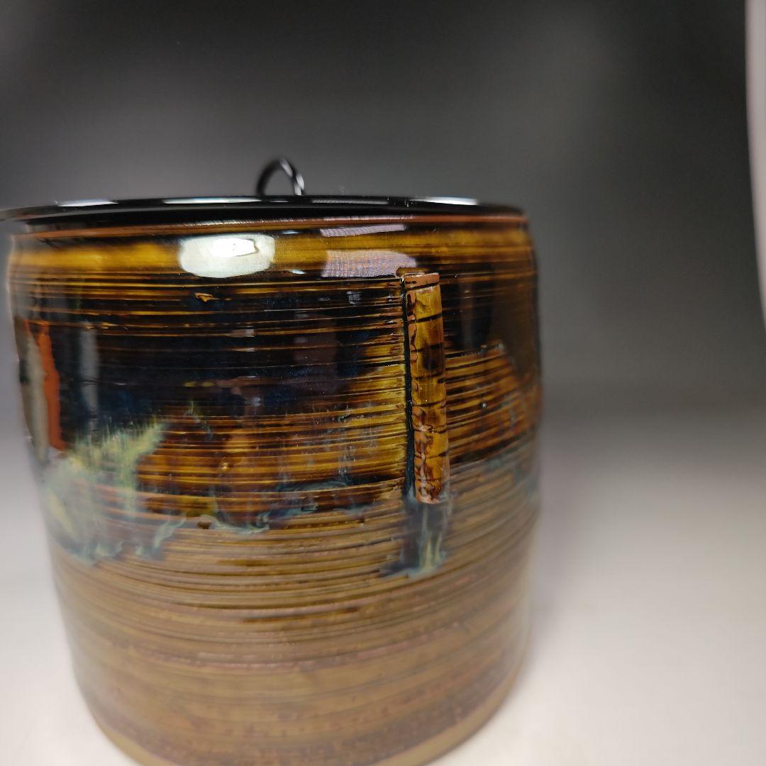 イ562 水指『亀井楽山造　鵬雲斎　極箱』『高取　管耳水指　共箱』茶道具