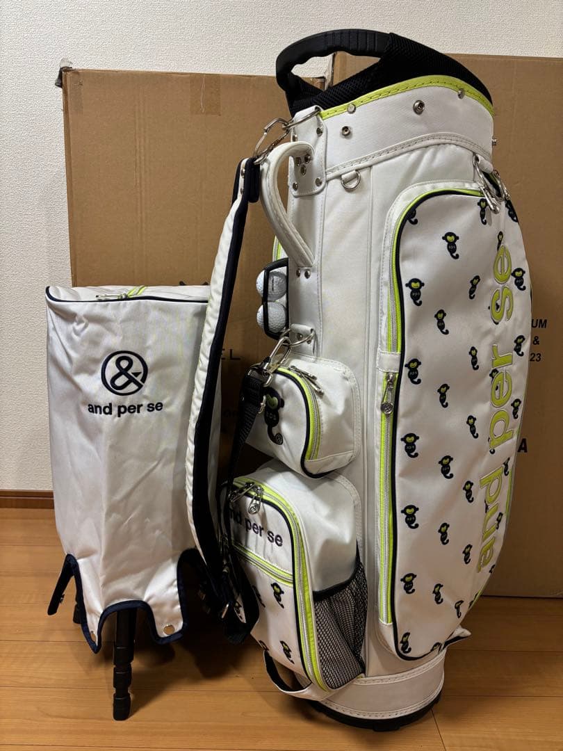 美品 and per se アンパスィ キャディバッグ 9型