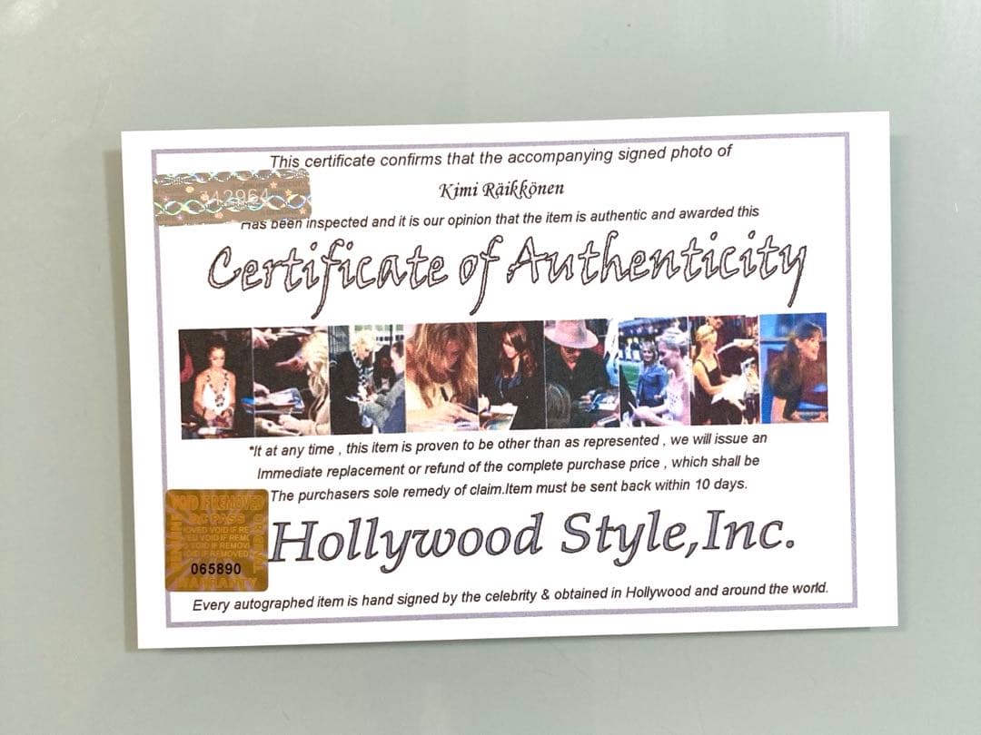 キミ・ライコネン直筆サイン入り2Lサイズ写真…