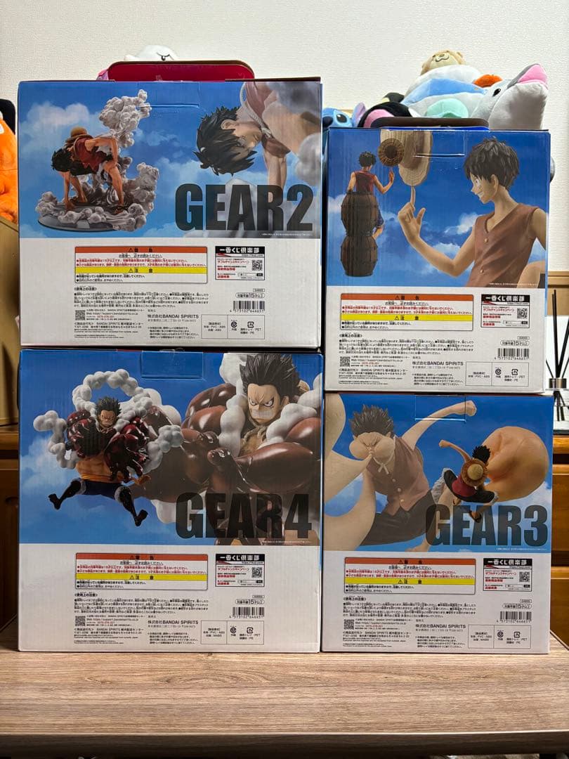 ワンピース　一番くじ　ルフィ フィギュア4点セット