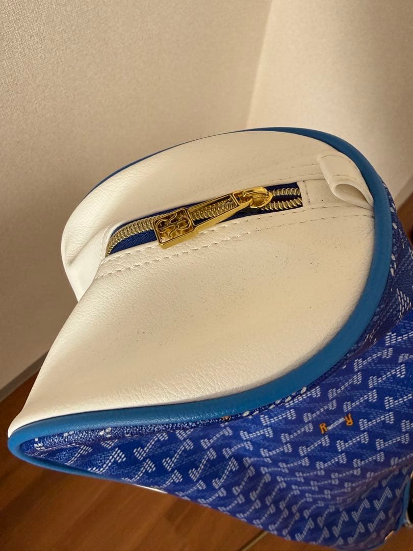 【1回のみ使用】レザレクション セルフスタンドバッグ アルデア 幾何学柄 ブルー