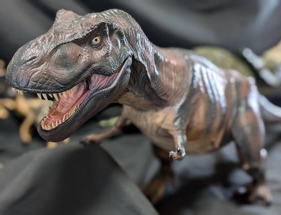 特大ティラノサウルスレックス他ジュラシックパーク（ツクダホビー）ソフビ４体セット