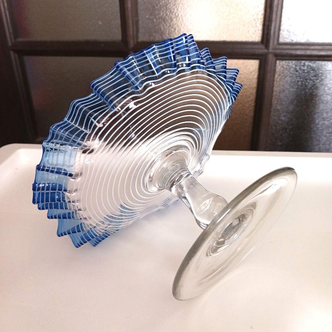 大正ガラス　コンポート　美品