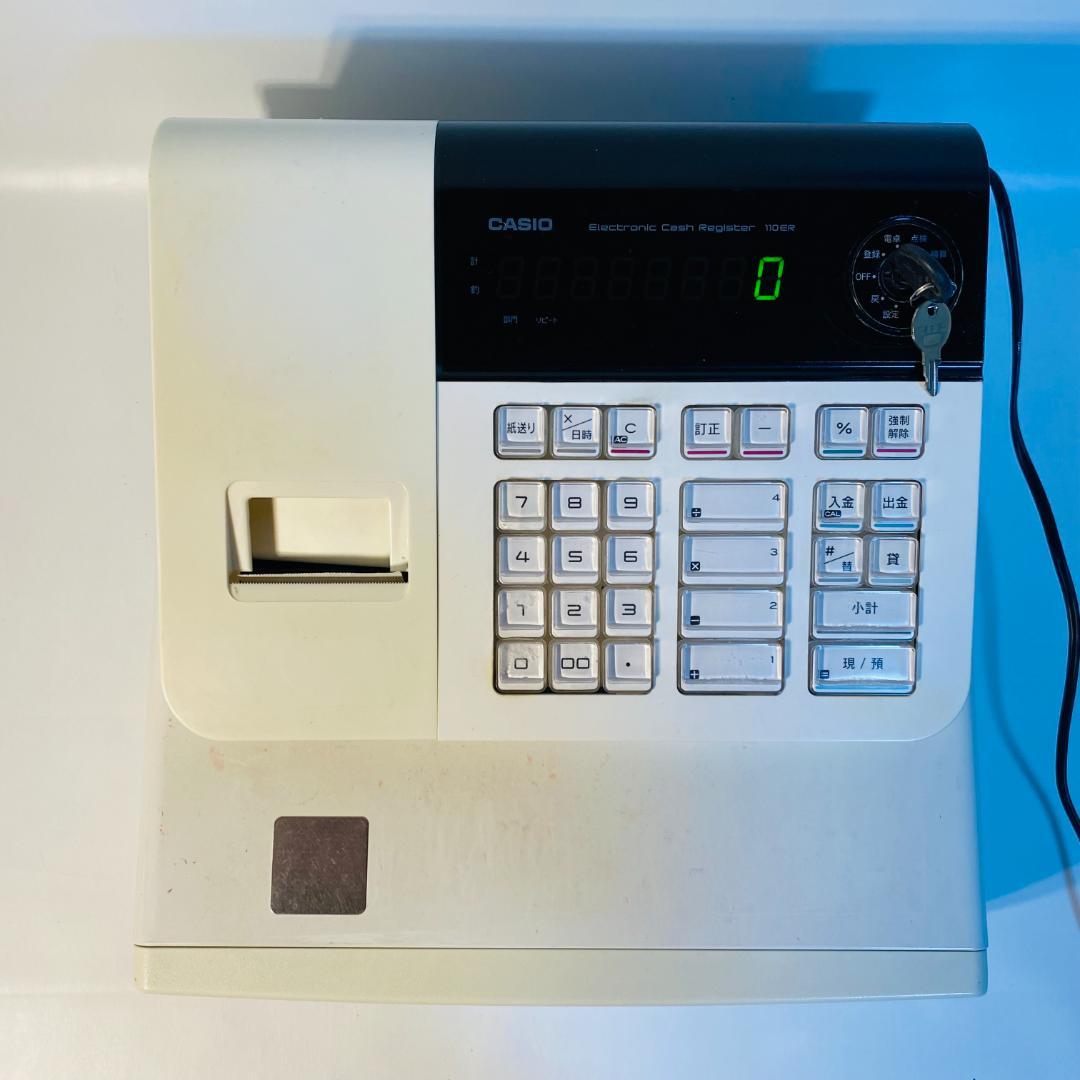 CASIO カシオ 計算機 電子レジスター 110ER 4部門 インボイス