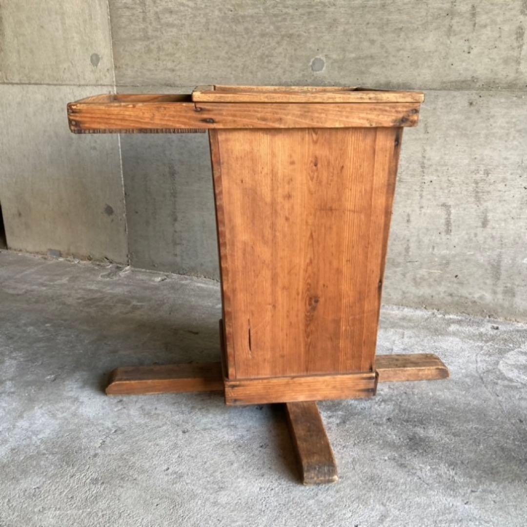 古い木製スタンド ホルダー ラック 収納 傘立て 棚 台 大型 和風 レトロ