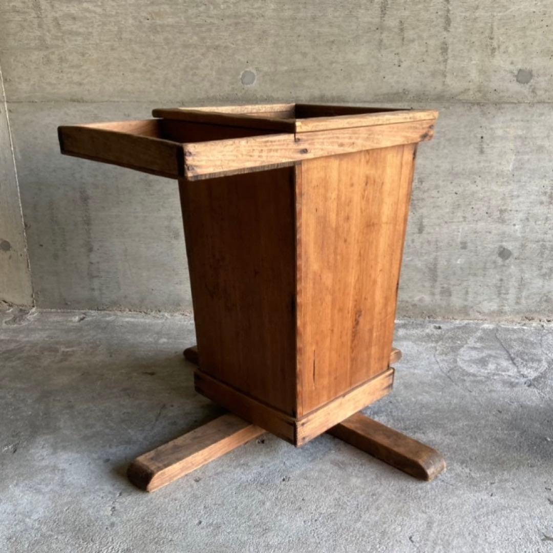 古い木製スタンド ホルダー ラック 収納 傘立て 棚 台 大型 和風 レトロ