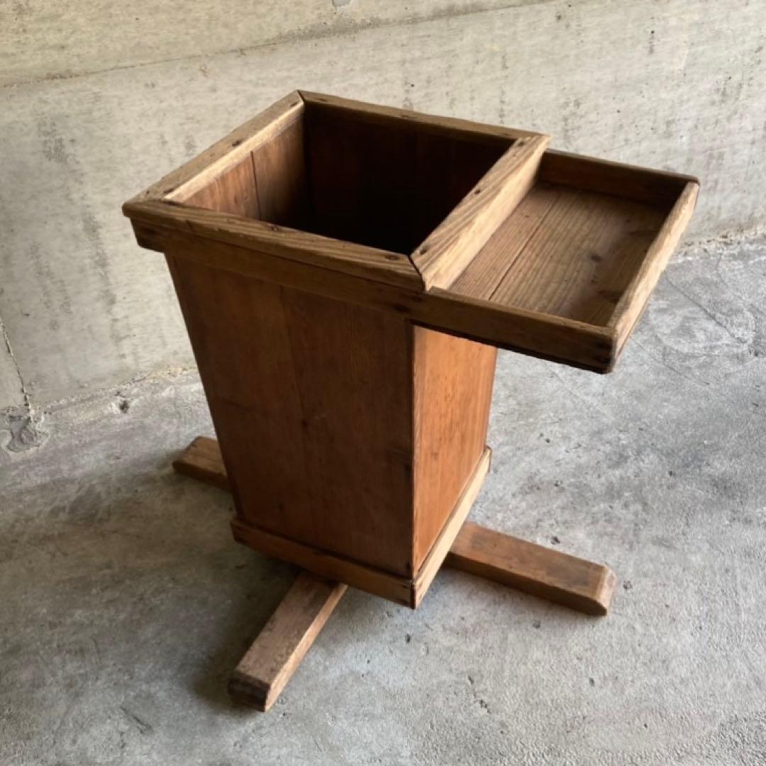 古い木製スタンド ホルダー ラック 収納 傘立て 棚 台 大型 和風 レトロ