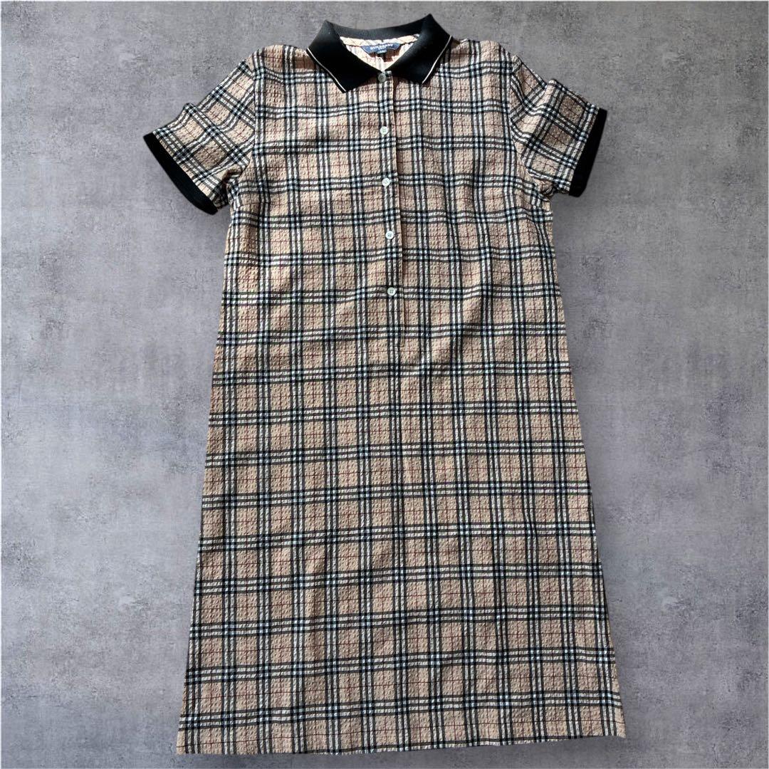 希少BURBERRY GOLF バーバリーゴルフ ノバチェック ワンピース LL