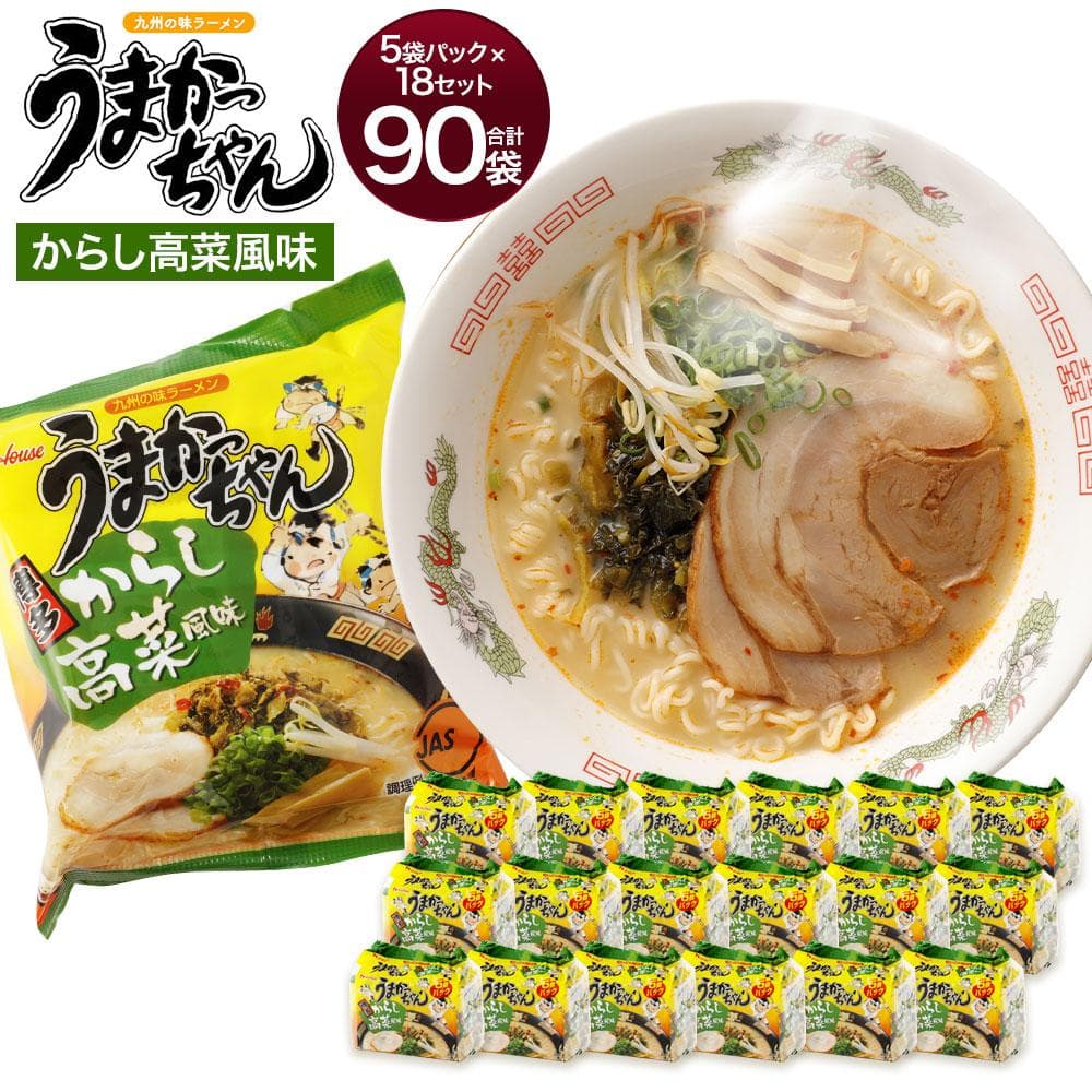 大特￥10400　人気　うまかっちゃん 　博多っ子超定番　辛子高菜 　とんこつ味