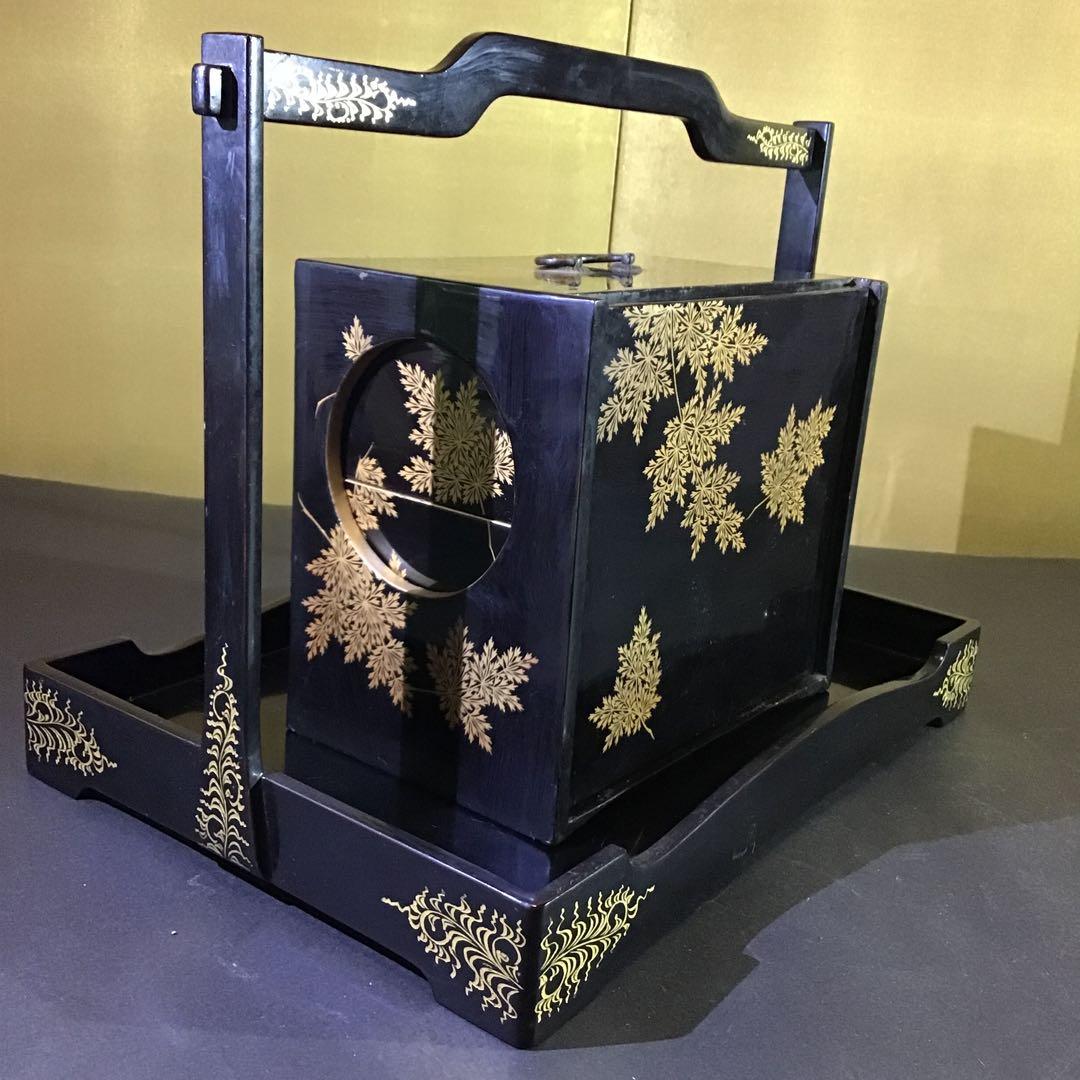 金蒔絵　野重弁当　江戸期　奥方様の料理器酒器　組み合. z