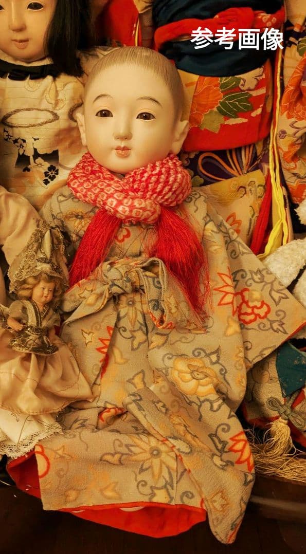 昭和初期　12号 市松人形　在銘　ビスクドール　日本玩具人形類統制協会