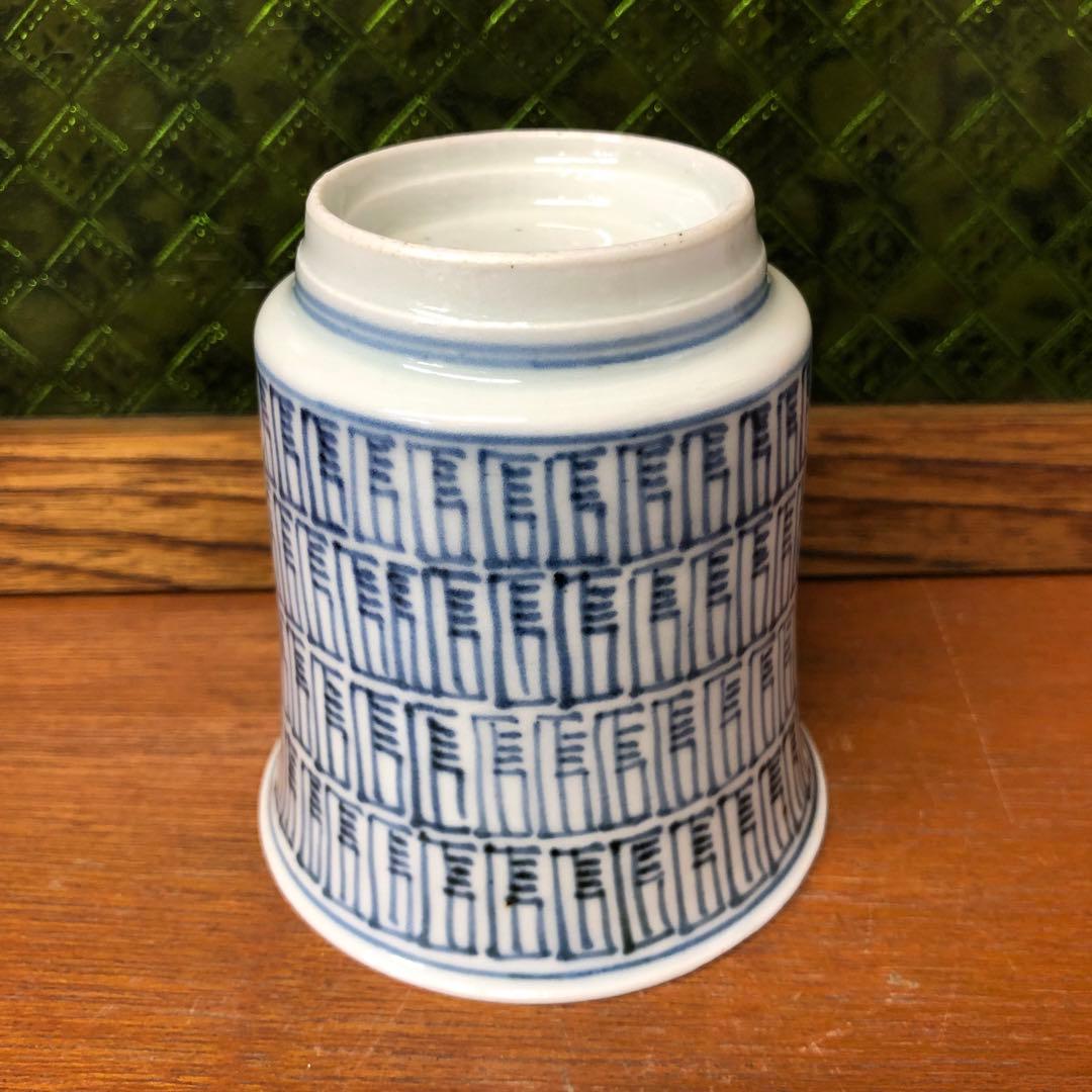 古伊万里　全面暦紋　江戸後期　染付　骨董品　大猪口　猪口　鉢　覗き