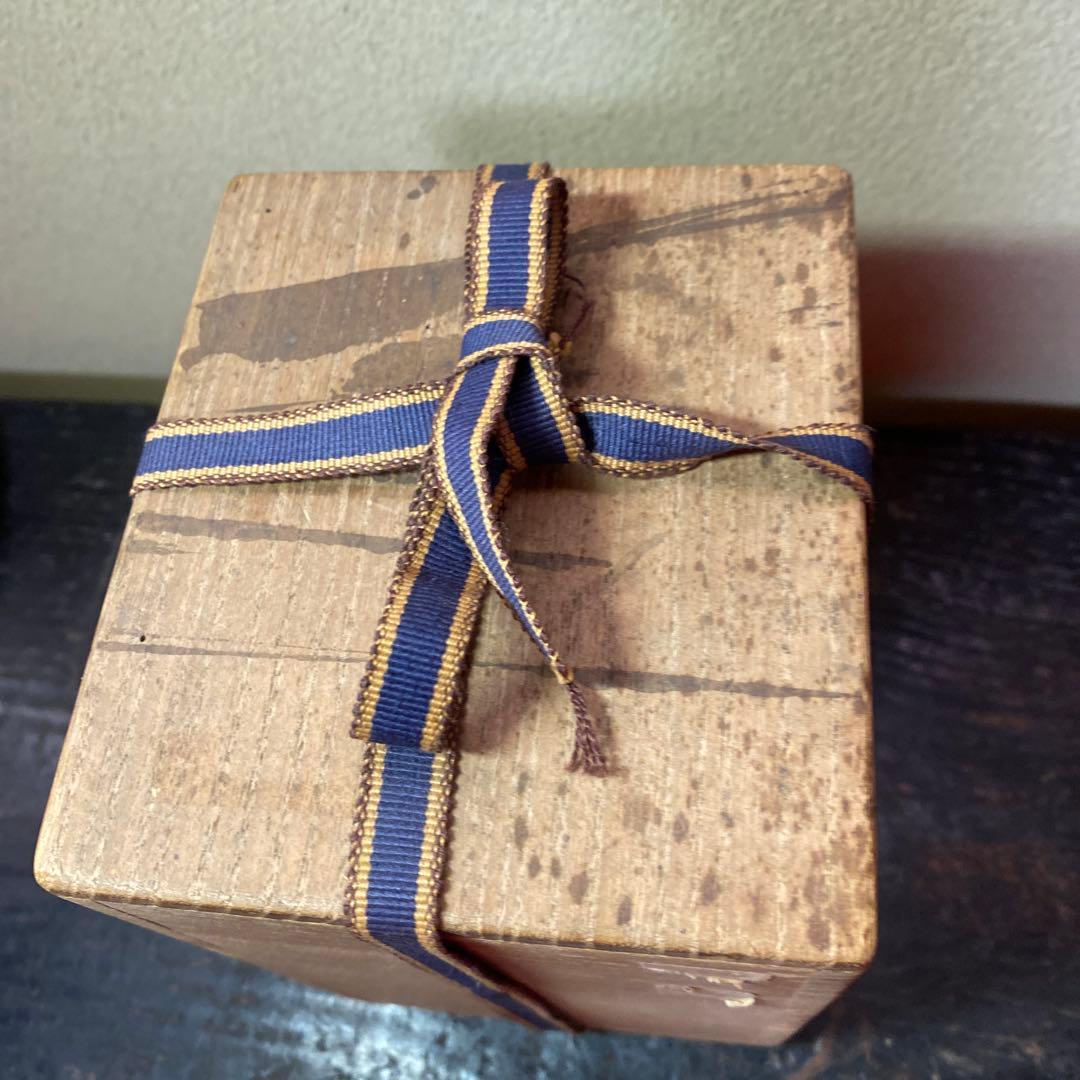 中国宗代　褐釉蓋物【桐箱付】