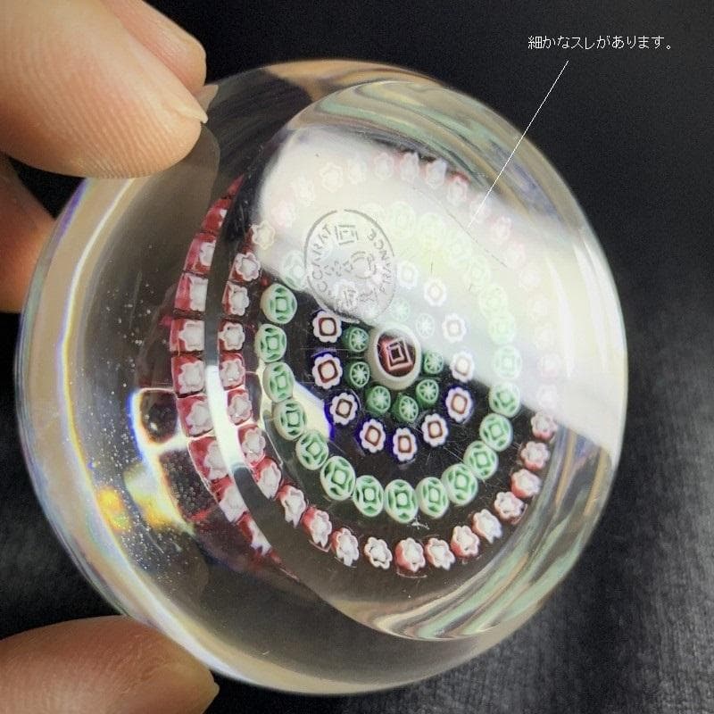 1980s バカラ クリスタル ペーパーウェイト 千の花 ミルフィオリ